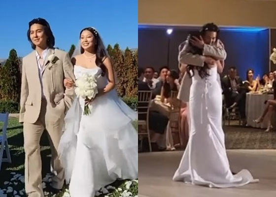 대체복무 중 장발이 웬 말? 송민호 여동생 결혼 사진 속 의문