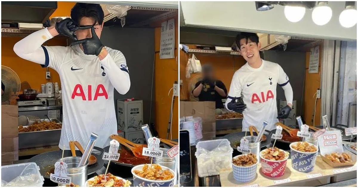 제주 동문시장 닭강정 가게서 포착된 손흥민?