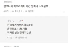 최근 친자확인 후 혼인취소 한 사람