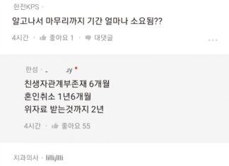 최근 친자확인 후 혼인취소 한 사람