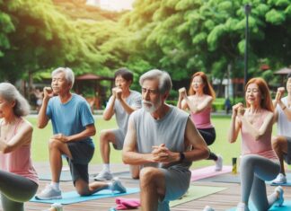 겨울에 살찌는 사람들 ‘이 습관’ 지키면 다이어트 성공한다. 운동하는 중년들