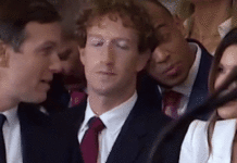 옆자리 남의 약혼녀 가슴 훔쳐보다 딱 걸린 마크 저커버그 영상 마크 저커버그