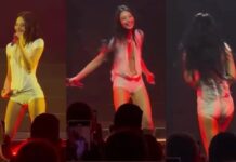 옷 확 열려 노출사고 날뻔…선정적이라고 말 나온 제니 의상